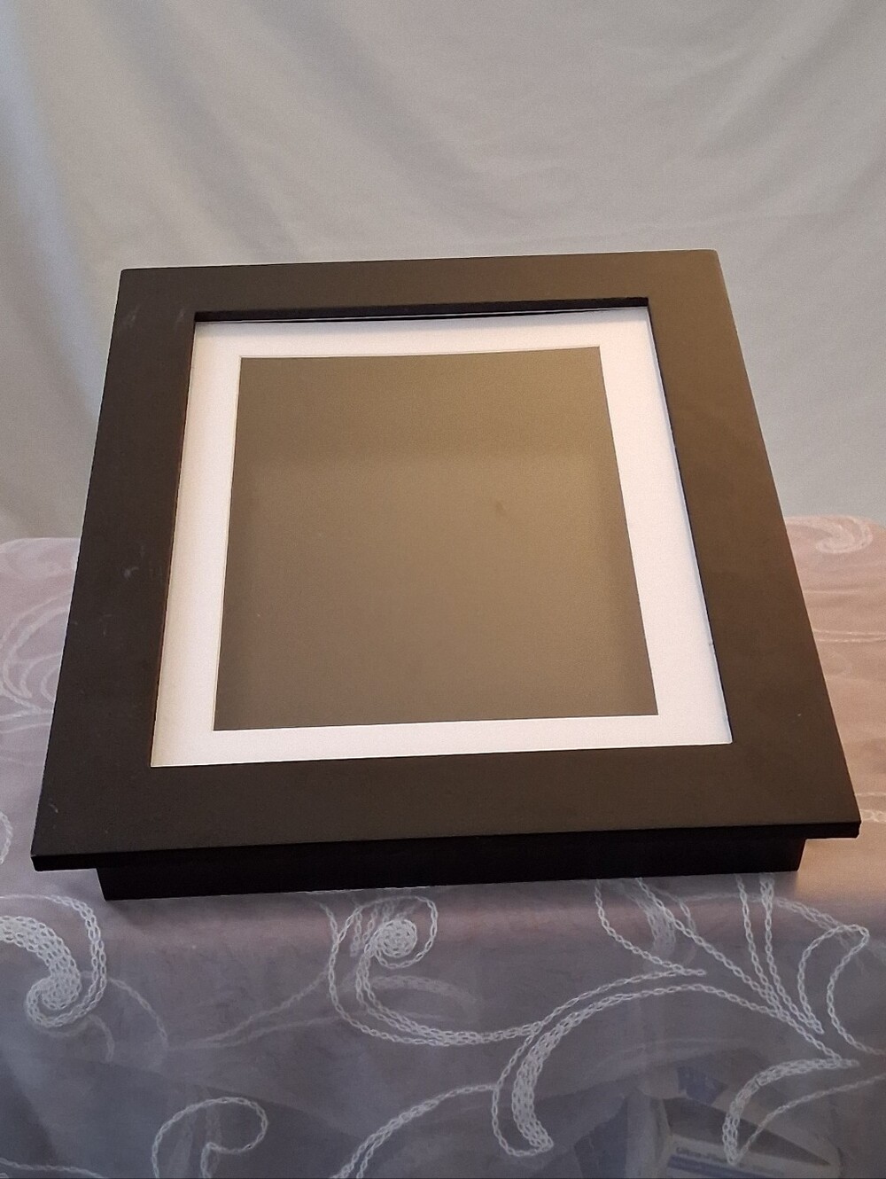 Hinged Front Opening Photo Frame W/Hidden Storage Box